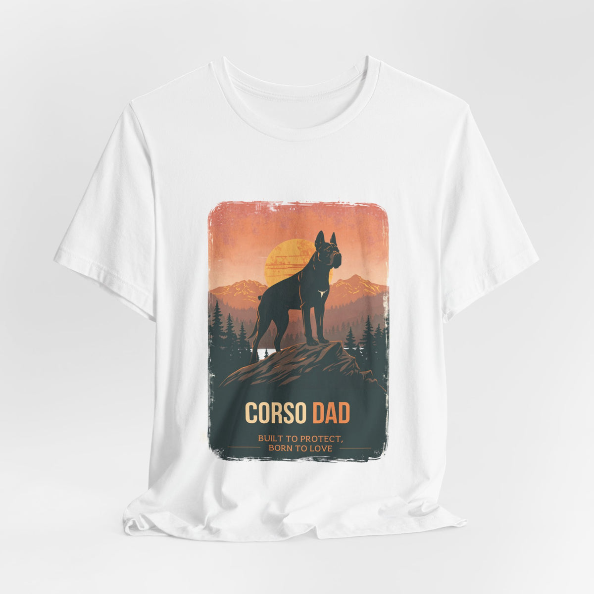 Corso Dad Vintage Sunset Poster T-Shirt