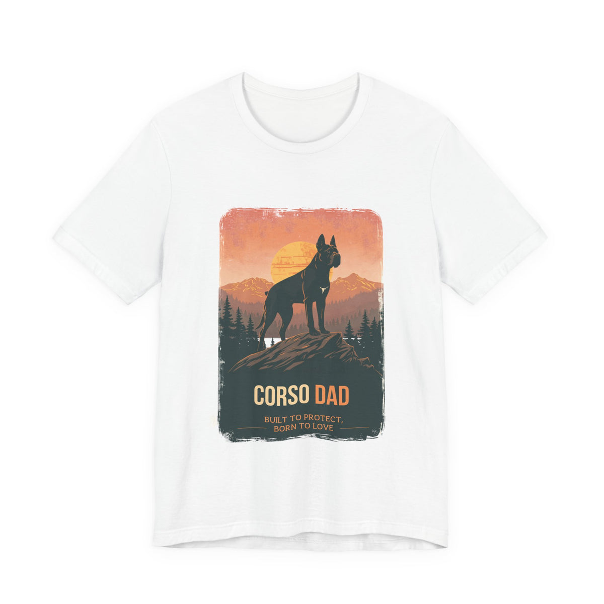 Corso Dad Vintage Sunset Poster T-Shirt