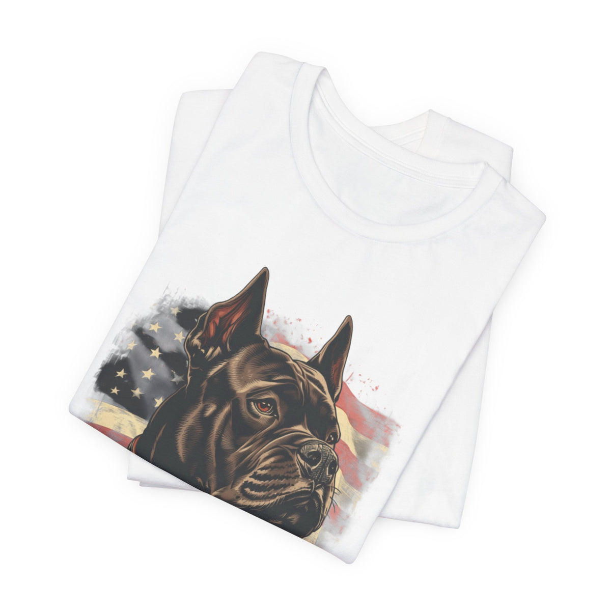 Cane Corso Dad Tee - Vintage American Flag Graphic T-Shirt