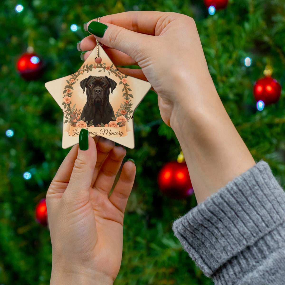 Cane Corso Memorial Star Ornament - In Loving Memory