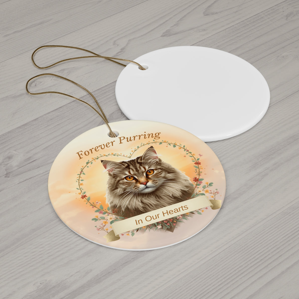 Maine Coon Suncatcher Ornament - Forever Purring in Our Hearts
