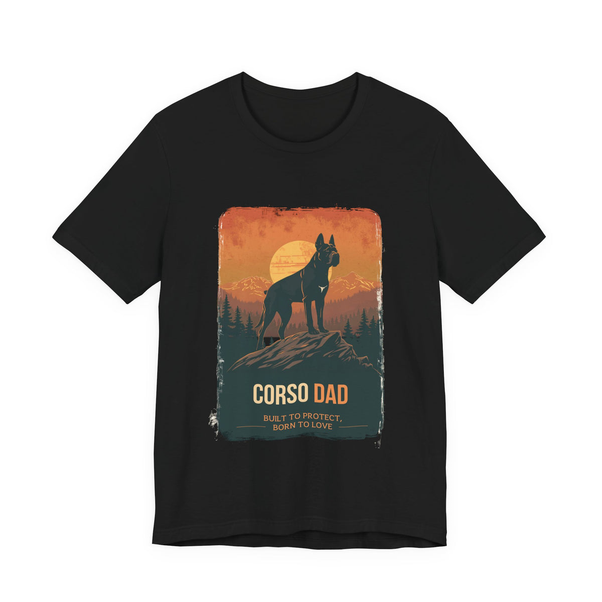 Corso Dad Vintage Sunset Poster T-Shirt