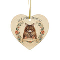 Maine Coon Memorial Heart Ornament - In Loving Memory