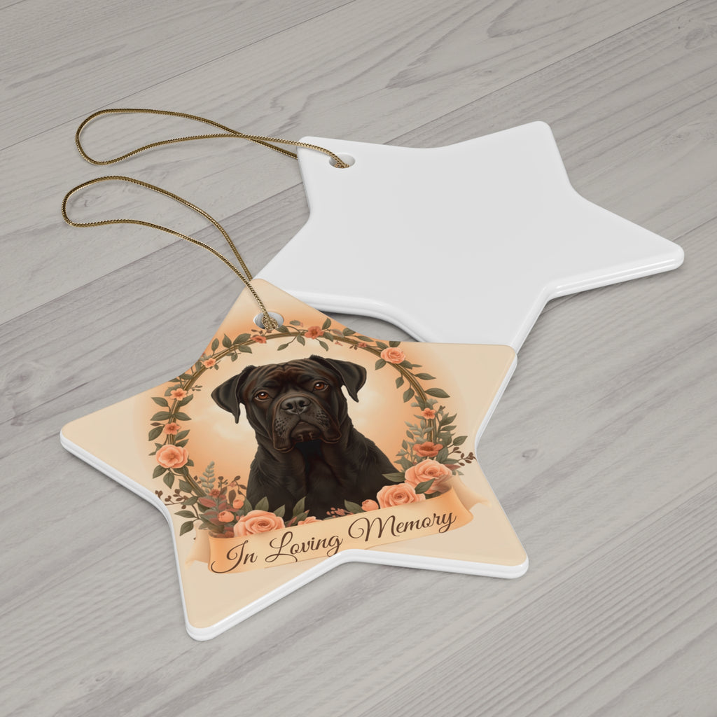 Cane Corso Memorial Star Ornament - In Loving Memory